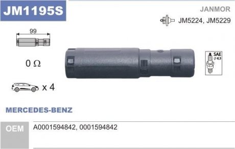 Вилка катушки запалення Janmor JM1195S