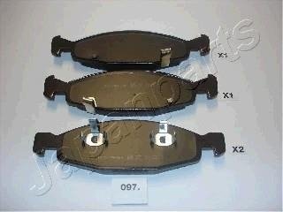 Фото автозапчасти jeep гальмівні колодки дискові grand cherokee 99- JAPANPARTS PA-097AF