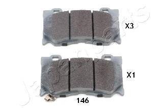 Фото автозапчастини nissan гальмівні колодки передн. infiniti fх35, g37,fx50 JAPANPARTS PA-146AF