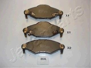 Фото автозапчасти toyota гальмівні колодки передн.yaris 99- JAPANPARTS PA-204AF