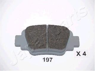 Фото автозапчасти nissan гальмівні колодки задні micra k11 92- JAPANPARTS PP-197AF (фото 1)