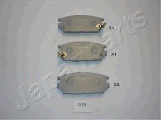 Фото автозапчасти гальмівні колодки, дискове гальмо (набір) JAPANPARTS PP510AF