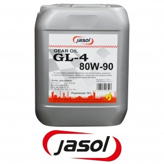 Масло трансмиссионное 80W90 200L GL4 (коробка+передний мост) Jasol 80W90/200R/GL4/K+P/JASOL