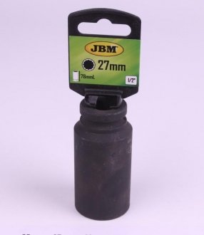 Головка ударная 12-гранная (1/2") (d=27mm) JBM 11613
