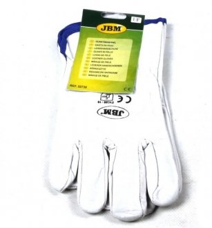 Перчатки кожаные (Т.9) JBM 52738 (фото 1)
