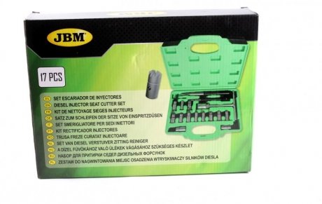Набір інструментів для притирання сідел дизельних форсунок (17 предметів) JBM 52813