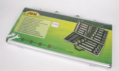 Набор ключей комбинированых трещоточных (22шт) (6-32mm) JBM 53020 (фото 1)