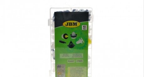 Набір пластмасових кліпс для дверних панелей (93шт) (Citroen/Peugeot) JBM 53713 (фото 1)