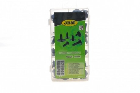 Набір кліпс для оббивки пластмасових (110шт) (Citroen/Peugeot) JBM 53715