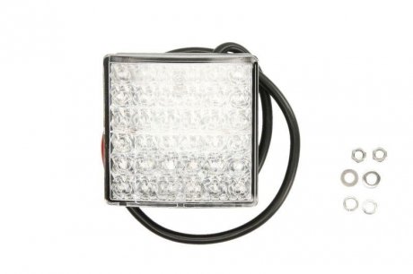 Задній ліхтар ліва/права (LED, 24В, індикатор включення, із стоп-сигналом, паркувальні вогні, вставний; з проводом 0,5м; (EN) 80x80mm) JOKON 10.0031.500