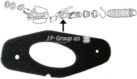 Прокладка, заслонка кожуха отопителя JP GROUP 8123550200 (фото 1)