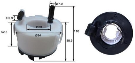 Фото автозапчасти фильтр топливный в бак Tucson TM 09-, IX35 TM 09-, Sonata GF 09-, Sportage SL 10- JS ASAKASHI FS9219