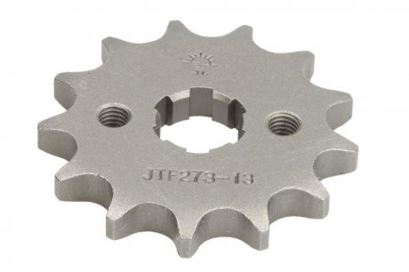 Зірочка передня сталева, тип ланцюга: 428, кількість зубів: HONDA C; KAWASAKI D-TRACKER, KLX; SUZUKI FL 125 2007-2021 JT JTF273,13 (фото 1)