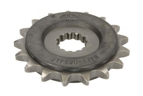 Передня зірочка сталева, тип ланцюга: 525, кількість зубів: 17, з гасником коливань CAGIVA NAVIGATOR, RAPTOR, V-RAPTOR; HYOSUNG COMET, GT; KAWASAKI W, ZR, ZR-7, ZX-7R, ZX-7RR 98-1050 1991-2020 JT JTF520,17RB (фото 1)
