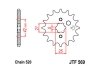 Фото автозапчасти передняя звездочка стальная, тип цепи: 520, количество зубьев: 10 KAWASAKI KDX, KL, KLX, KV, KX, KXF, KZ, Z; YAMAHA DT, IT, RD, RZ, SR, TT, TY, WR, XT, XV, YFA, YFM, YFZ, YTZ 125-500 1975-2020 JT JTF569,10 (фото 2)