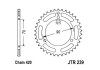 Фото автозапчастини задня зірочка сталева, тип ланцюга: 420, кількість зубів: 42 HONDA MBX, MT, MTX, NS 50 1980-1990 JT JTR239,42 (фото 2)