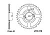 Фото автозапчасти задняя звездочка стальная, тип цепи: 50 (530), количество зубьев: 36 HONDA CB 250/350/360 1968-1977 JT JTR278,36 (фото 1)