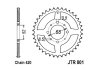 Фото автозапчасти задняя звездочка стальная, тип цепи: 420, количество зубьев: 46 KAWASAKI AE, AR, KLX, Z; SUZUKI A, DR-Z, FM, FR, GT, LT, LT-A, RM, TS, TSX, ZR 50-125 JT JTR801,46 (фото 1)