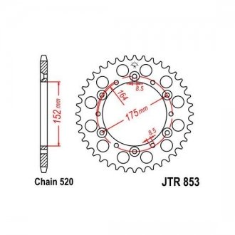 Зірочки для цепу задні JT JTR853.43