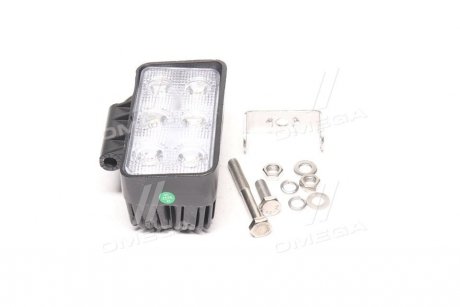 Фара LED прямоугольная 18W, 6 ламп, 110*114,5мм, узкий луч 12/24V 6000K (ТМ) JUBANA 453701045