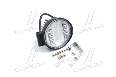 Фото автозапчасти фара LED круглая 30W, Combo, 130*115*55мм, гибридный луч 12/24V, 6000K (с синим глазом) (ТМ) JUBANA 453701096 (фото 1)