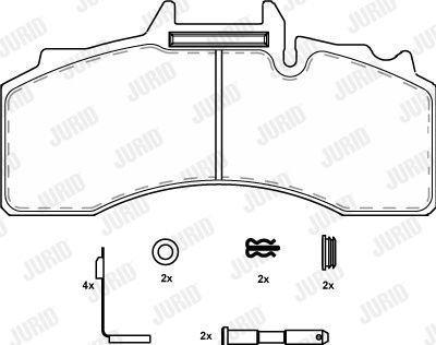 Тормозные колодки BPW ECO PLUS2 TSB 3709 Jurid 2922709560