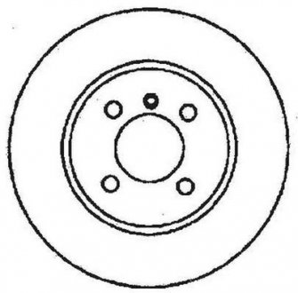 Гальмівний диск передня ліва/права (з гвинтами) BMW 3 (E30), Z1 1.6-2.7 09.82-06.94 Jurid 561324JC (фото 1)