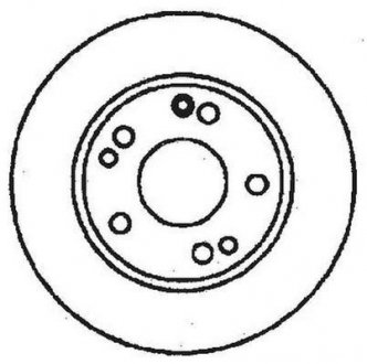 Гальмівний диск передня ліва/права (з гвинтами) MERCEDES 190 (W201) 1.8-2.5D 10.82-08.93 Jurid 561330JC (фото 1)