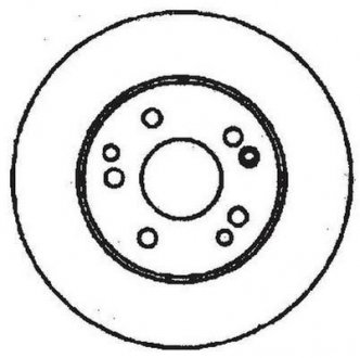 Гальмівний диск передня ліва/права (з гвинтами) MERCEDES 124 (C124), 124 T-MODEL (S124), 124 (W124), 190 (W201), E (A124), E (C124), E T-MODEL (S124), E (W124), SL (R107) 2.0-4.9 05.80-03.98 Jurid 561331JC