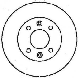 Тормозной диск передняя левая/правая (с винтами) CITROEN BERLINGO, BERLINGO/MINIVAN, BX, XANTIA, XSARA, XSARA PICASSO, ZX; PEUGEOT 206, 305 II, 306, 405 I, 405 II, PARTNER 1.1-Electric 10.82-12.15 Jurid 561364JC
