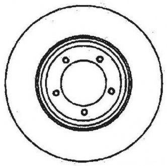 Тормозной диск передняя левая/правая (без болтов) FORD TRANSIT 1.6/2.0/2.5D 09.85-09.92 Jurid 561378JC (фото 1)