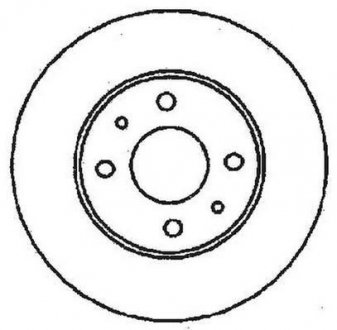 Тормозной диск задний/передний левая/правая (с винтами) ABARTH 500/595/695, 500C/595C/695C; ALFA ROMEO 145, 146, 155, 33; BUICK CENTURY; FIAT 500, 500 C, BARCHETTA, BRAVA, BRAVO I 0.7-Electric 06.74- Jurid 561380JC (фото 1)