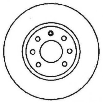 Тормозной диск передняя левая/правая (без болтов) VOLVO 440, 460, 480 1.6-2.0 04.86-12.96 Jurid 561446JC (фото 1)