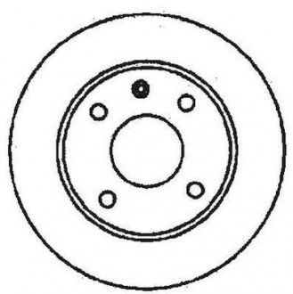 Тормозной диск передняя левая/правая (без болтов) SEAT INCA, TOLEDO I; Volkswagen CADDY II, CADDY II/MINIVAN, GOLF III, PASSAT B3/B4, VENTO 1.4-2.0 02.88-01.04 Jurid 561491JC (фото 1)