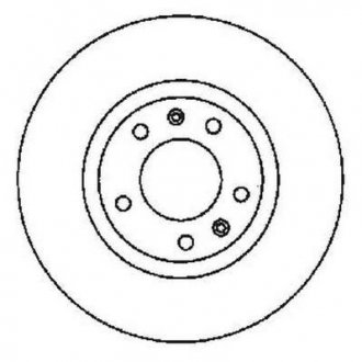 Тормозной диск задняя левая/правая (с винтами) FIAT PALIO; RENAULT LAGUNA I, SAFRANE I, SAFRANE II 1.2-3.0 04.92- Jurid 561596JC (фото 1)