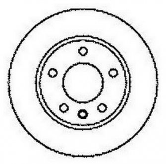 Гальмівний диск передня ліва/права (без болтів) Volkswagen TRANSPORTER IV 1.8/1.9D 07.90-04.03 Jurid 561609JC (фото 1)