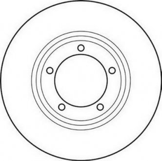 Гальмівний диск передня ліва/права (без болтів) LAND ROVER DEFENDER, DISCOVERY I, DISCOVERY II, RANGE ROVER I 2.2D-4.3 04.86-02.16 Jurid 561629JC (фото 1)