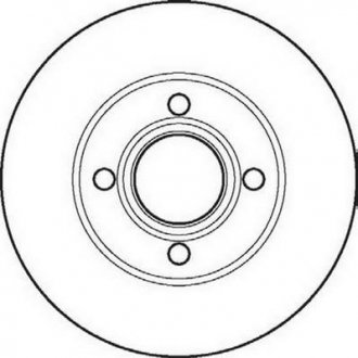 Тормозной диск передняя левая/правая (без болтов) AUDI 80 B4, CABRIOLET B4, COUPE B3 1.6-2.6 10.88-08.00 Jurid 561691JC (фото 1)