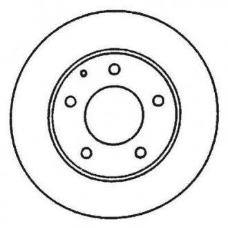 Гальмівний диск передня ліва/права (з гвинтами) CITROEN JUMPER; FIAT DUCATO; PEUGEOT BOXER 1.9D-3.0D 02.94- Jurid 561969JC (фото 1)