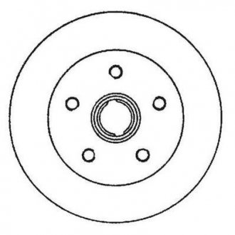 Тормозной диск задняя левая/правая (без кольца импульсов ABS) AUDI A4 B5 1.6-2.8 11.94-09.01 Jurid 561982JC (фото 1)