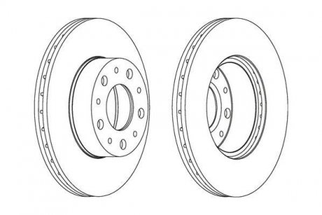 Тормозной диск передняя левая/правая (с винтами) CITROEN JUMPER; FIAT DUCATO; PEUGEOT BOXER 1.9D-3.0D 02.94- Jurid 561984JC