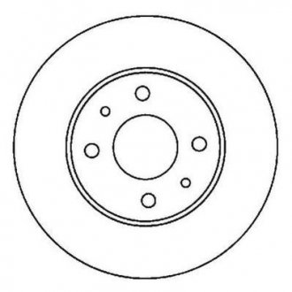 Тормозной диск передняя левая/правая (без болтов) NISSAN ALMERA I 1.4/1.6/2.0D 09.95-07.00 Jurid 562024JC