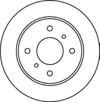 Тормозной диск задняя левая/правая (без болтов) NISSAN ALMERA II, PRIMERA 1.5-2.2D 06.90-11.06 Jurid 562032JC