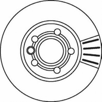 Гальмівний диск передня ліва/права (без болтів) FORD GALAXY I; SEAT ALHAMBRA; Volkswagen SHARAN 1.8-2.8 03.95-03.10 Jurid 562043JC (фото 1)