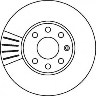 Тормозной диск передняя левая/правая (с винтами) CHEVROLET ASTRA, CORSA; OPEL ASTRA G, ASTRA G CLASSIC 1.2-2.0D 08.94-12.11 Jurid 562069JC (фото 1)