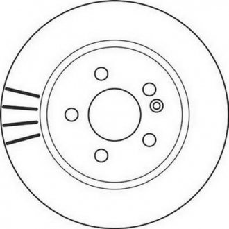 Тормозной диск передняя левая/правая (с винтами) MERCEDES M (W163) 2.3-4.3 02.98-06.05 Jurid 562099JC (фото 1)