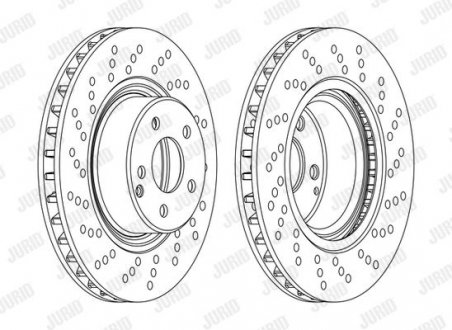 Тормозной диск передняя левая/правая (с винтами) MERCEDES S (C215), S (W220) 3.2D-5.8 10.98-03.06 Jurid 562101JC-1
