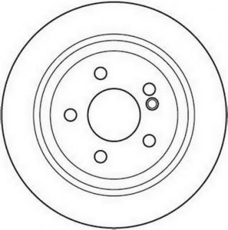 Тормозной диск задняя левая/правая (без болтов) MERCEDES S (C215), S (W220) 3.2D-5.0 10.98-03.06 Jurid 562102JC (фото 1)