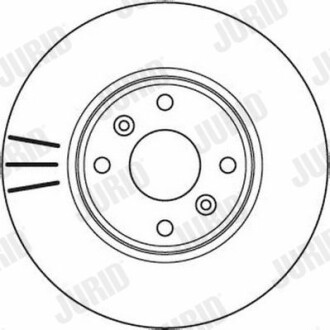 Фото автозапчасти диск тормозной RENAULT CLIO, KANGOO передн., вент. Jurid 562103JC