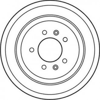 Гальмівний диск задня ліва/права (з гвинтами) PEUGEOT 605, 607 2.0-3.0 04.97-02.06 Jurid 562127JC (фото 1)